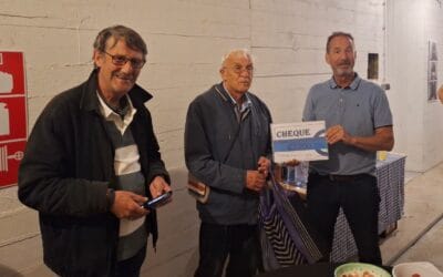 Cheque voor Atlantikwall Museum tijdens excursie Noordwijk
